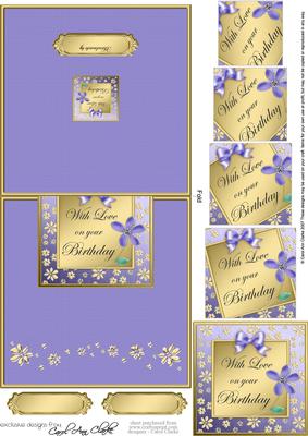 Floral Birthday Easy Over the Edge N Spiral Pyramid