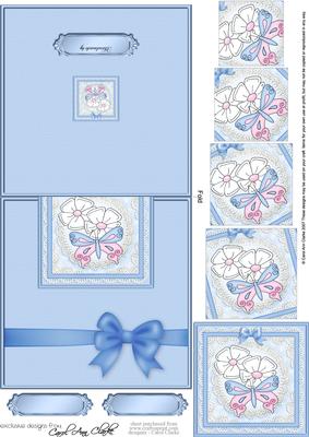 Fluttery Butterfly Easy Over the Edge Card N Spiral Pyramid