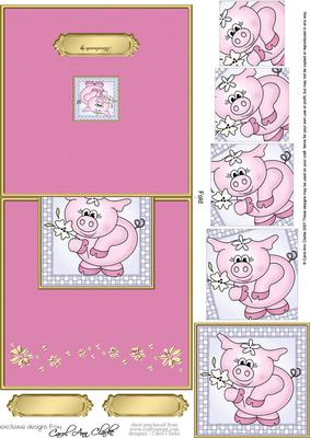 Princess Piggywig Easy Over the Edge Card N Spiral Pyramid