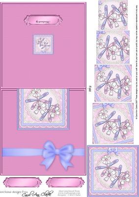 Dreamy Dragonfly Easy Over the Edge Card N Spiral Pyramid