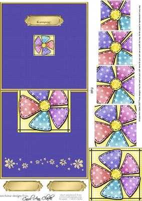Patchwork Petals Easy Over the Edge Card N Spiral Pyramid