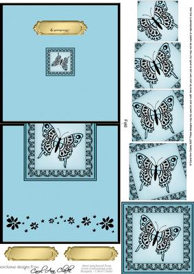 Big Butterfly Over the Edge Card N Spiral Pyramid