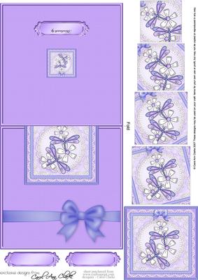 Dreamy Dragonfly Easy Over the Edge Card N Spiral Pyramid