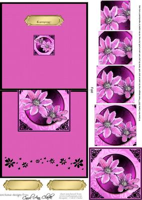 Clematis Easy Over the Edge Card N Spiral Pyramid