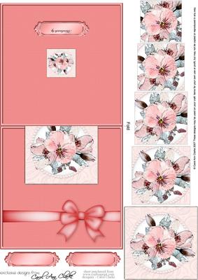 Posy and Pearls Easy Over the Edge Card N Spiral Pyramid
