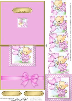 Rosie's Balloons Easy Over the Edge Card N Spiral Pyramid