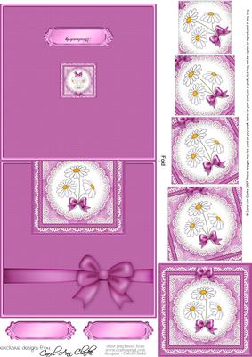 Denim N Daisies Easy Over the Edge Card N Spiral Pyramid