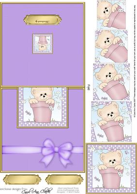 Flowerpot Ted Easy Over the Edge Card N Spiral Pyramid