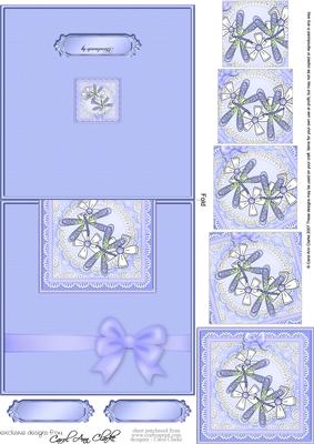 Dreamy Dragonfly Easy Over the Edge Card N Spiral Pyramid