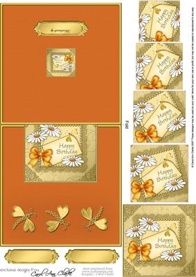 Daisies & Lace No-Hole Over the Edge & spiral pyramid