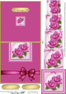 Just Roses Easy Over the Edge Card N Spiral Pyramid