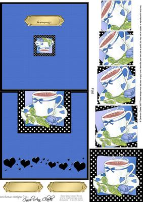 Time for Tea Easy Over the Edge Card N Spiral Pyramid