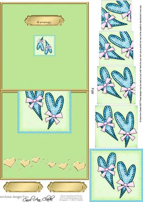 Funky Hearts No-hole Over the Edge Card N Spiral Pyramid