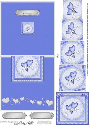 Love Hearts No-hole Over the Edge Card N Spiral Pyramid