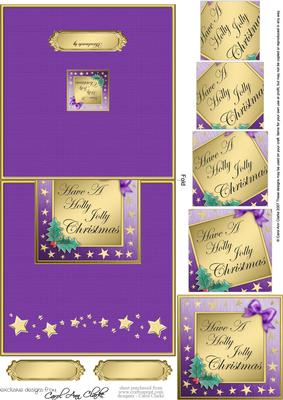 Christmas Greetings No-Hole Over the Edge with a Spiral Pyramid Topper
