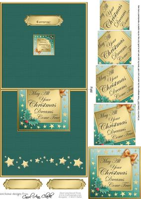 Christmas Greetings No-Hole Over the Edge with a Spiral Pyramid Topper