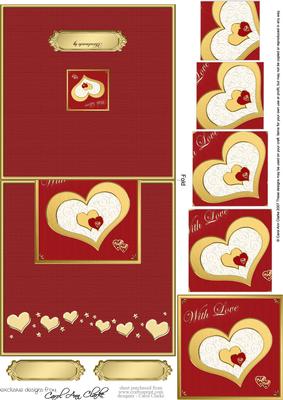 Elegant Hearts No-Hole Over the Edge with Spiral Pyramid Topper