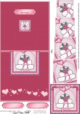 Wedding Cake - No-Hole Easy Over the Edge Card & Spiral Pyramid Topper