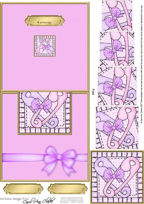 Baby Girl Nappy Pins No-hole Over the Edge N Spiral Pyramid