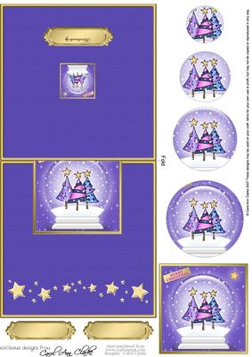 Xmas Trees Snowglobe No-hole Over the Edge Circle Pyramid