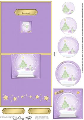 Xmas Tree Snowglobe No-hole Over the Edge Circle Pyramid