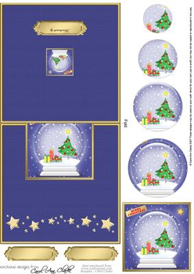 Xmas Tree Snowglobe No-hole Over the Edge Circle Pyramid