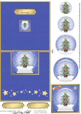 Xmas Tree Snowglobe No-hole Over the Edge Circle Pyramid