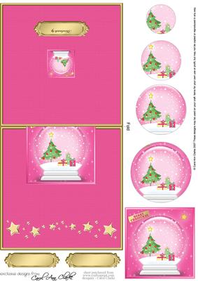 Xmas Tree Snowglobe No-hole Over the Edge Circle Pyramid