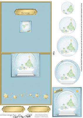 Xmas Tree Snowglobe No-hole Over the Edge Circle Pyramid