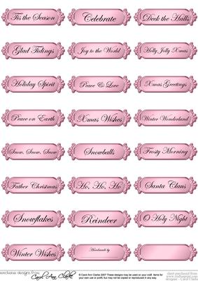 A 2nd Set of Metallic Christmas Greetings Text Plates