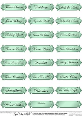 A 2nd Set of Metallic Christmas Greetings Text Plates