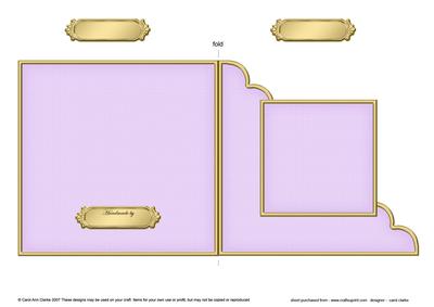 Cut and Fold Corner Card Plain Card Base