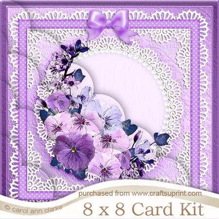 8 x 8 Spring Flowers Kit with Scalloped Corners
