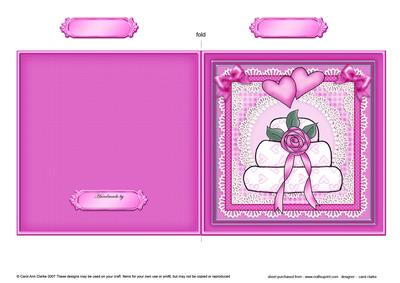 Wedding Cake Cut and Fold Card