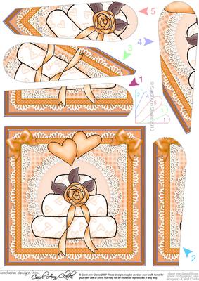 Wedding Cake Fan Pyramage Topper
