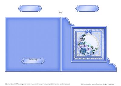 Spring Flowers Cut and Fold Corner Card