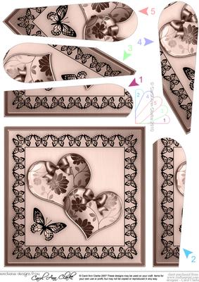 Elegant Romance Quick Card with Fan Pyramage Topper