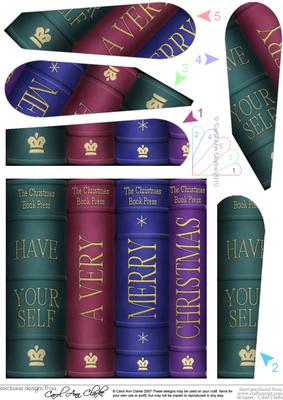 Have Yourself a Very Merry Christmas Books Fan Pyramage Topper