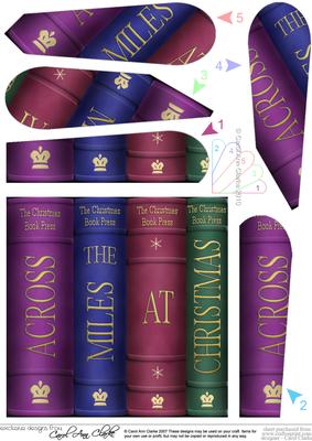Across the Miles at Christmas Books Fan Pyramage Topper