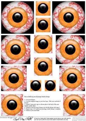 Spooky Eyes Pyramage Sheet