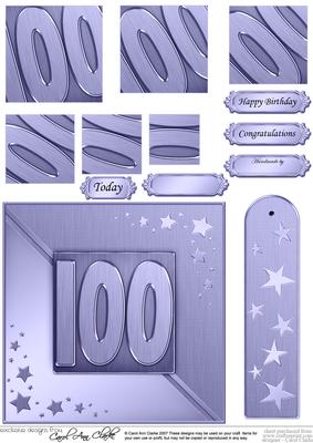 100th Metallic Age Quick Card with Twisted Pyramage
