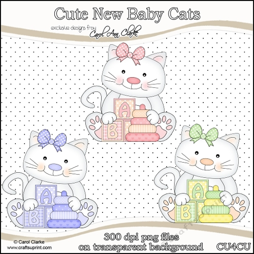 Cute Baby Cats - CU4CU Digital Clip Art Set
