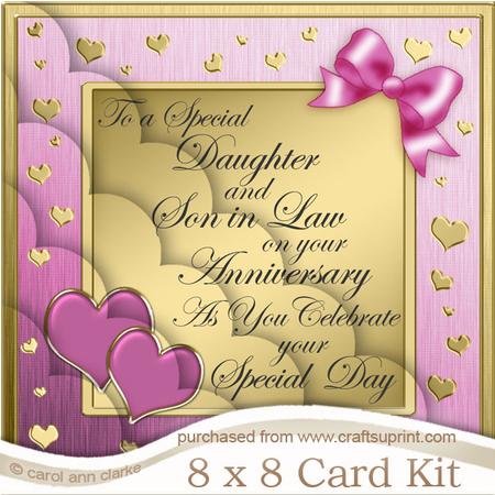 8 x 8 Daughter Son in Law Anniversary Scalloped Corner Kit