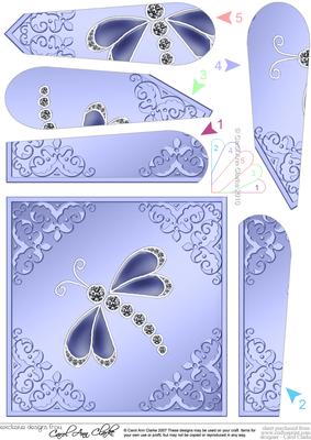 Dragonfly Fan Pyramage Topper