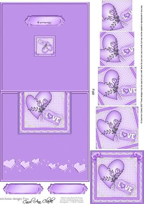 Love Heart No-Hole Easy Over the Edge Card & Spiral Pyramid Topper
