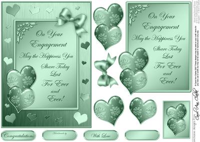 Elegant Engagement Quick Card with 3D Decoupage