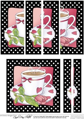 Pansy on Butterfly Lace Quick Card with Side Stacker Topper