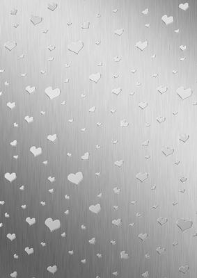 Metallic Romantic Hearts Matching Backing Paper