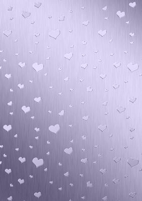 Metallic Romantic Hearts Matching Backing Paper