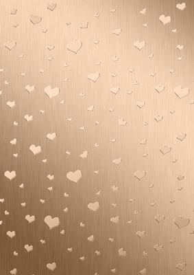 Metallic Romantic Hearts Matching Backing Paper